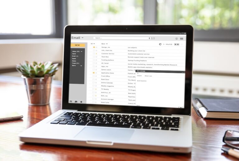 search email on laptop